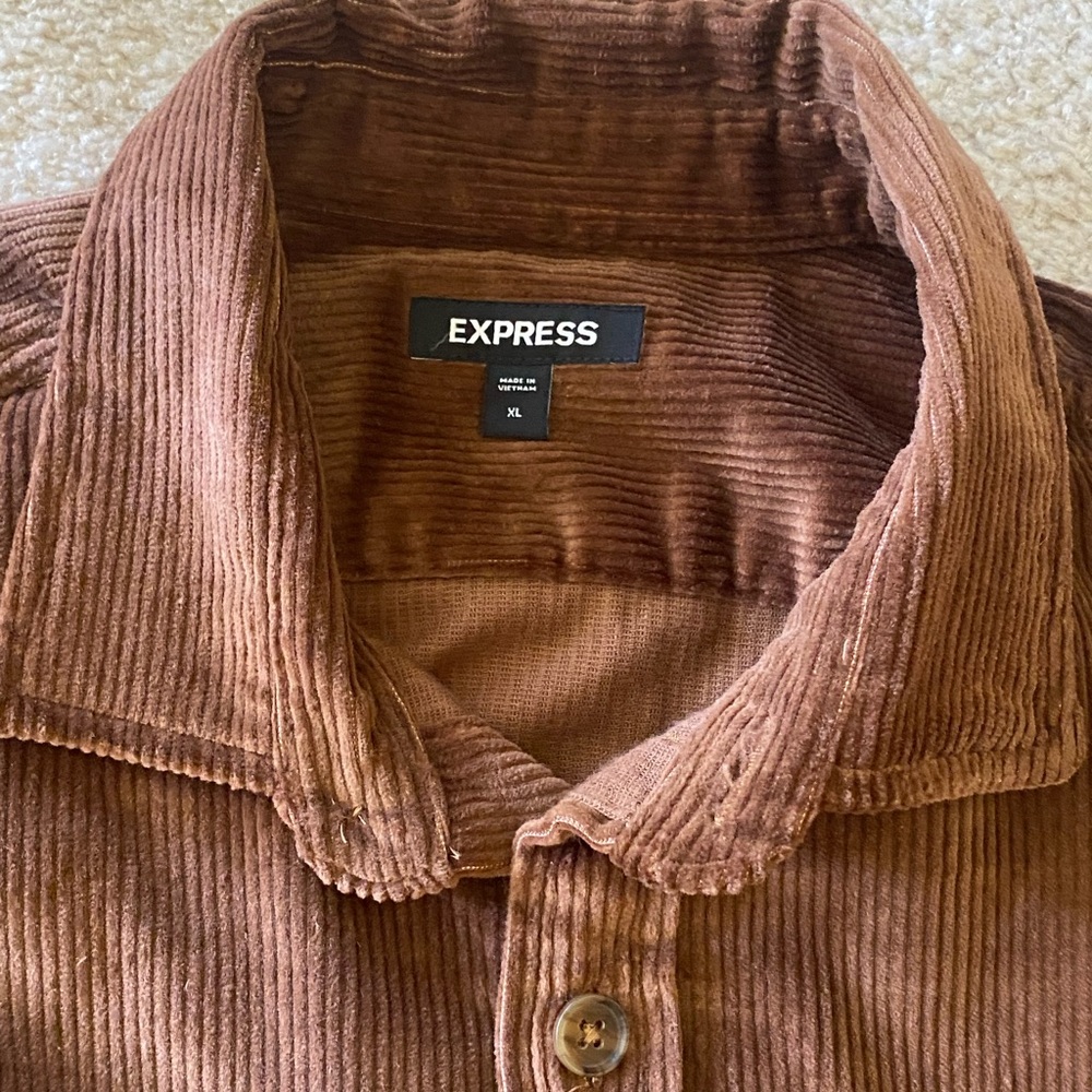 Express Brown Button Jacket - image 3